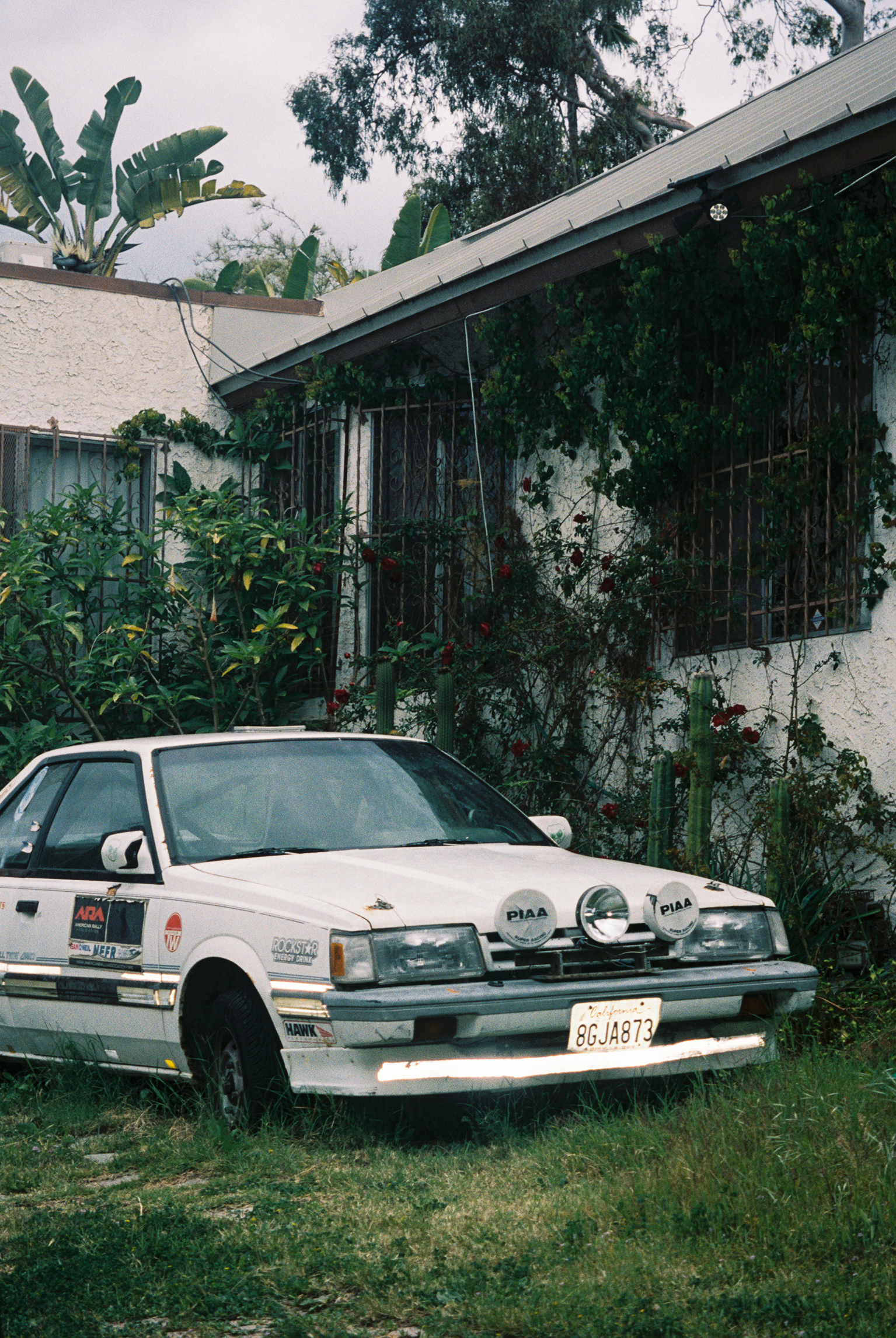 A car parked in a Silver Lake front yard